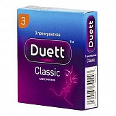Презервативы Duett Classic (Дуэт) классические, 3 шт, 